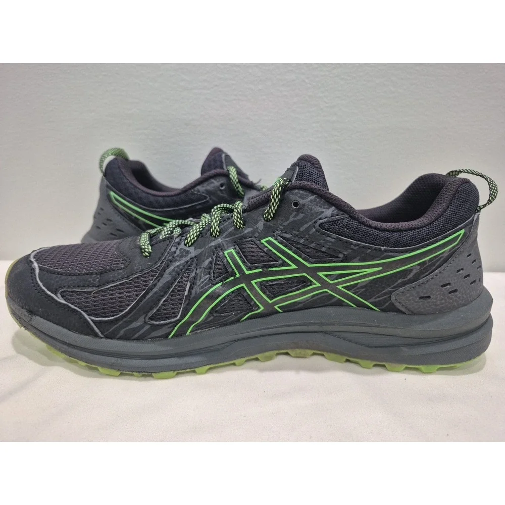 Asics Frequent Trail Outdoor Shoes Men's Sz 9 Black Athletic Sneakers 1011A585